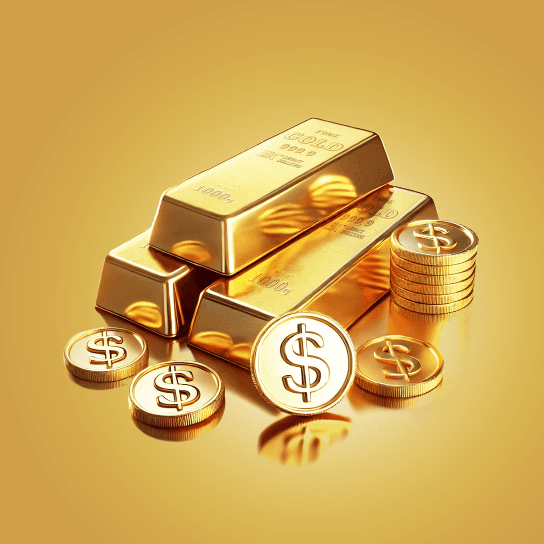 Gold Bars and Coins